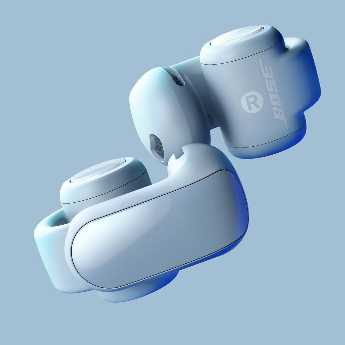 Bose Ultra Open Earbuds with Bluetooth and OpenAudio technology, clip-on headphones, wireless open ear earbuds, immersive audio, up to 48 hours of battery life, Moonstone Blue - Limited Edition - 881046-0030