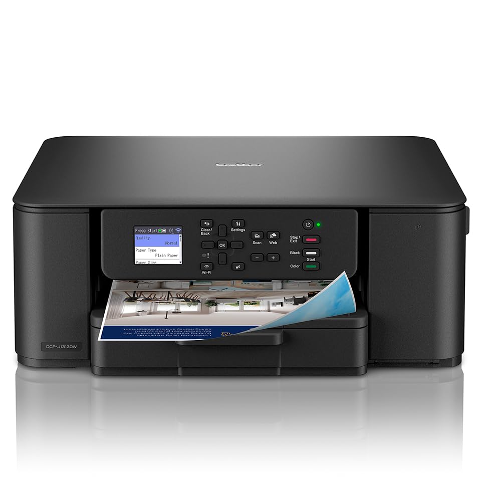 Brother DCP-J1313DW 3-in-1 Ink Multifunction Device, USB & WiFi, Automatic Duplex Printing, Exclusive to Amazon - DCPJ1313DWRE1