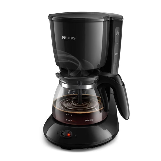 Philips HD7461/20 New Daily coffee machine Aroma-Swirl with automatic switch-off, glass jug, white/black