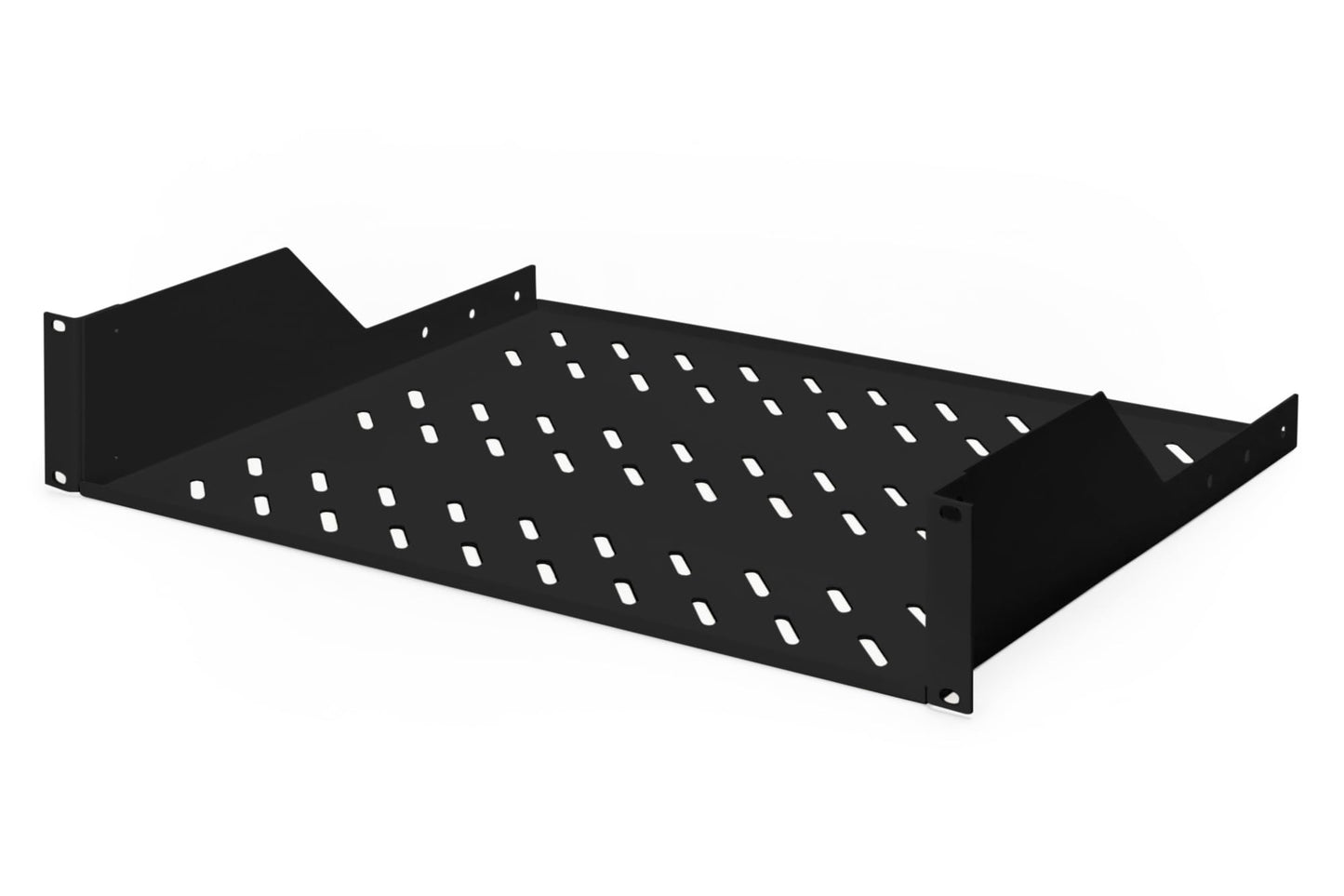 DIGITUS shelf for fixed installation – 19-inch 2U – 352 mm deep – black - DN-19
