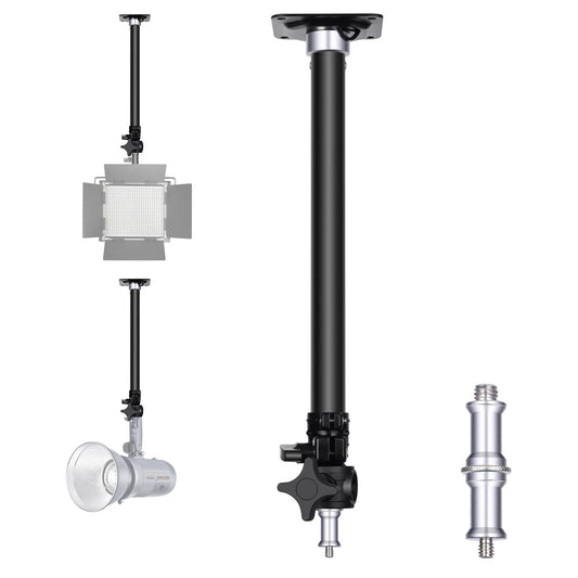 Neewer Boom Arm Wall Mount 38-60cm Adjustable Length with 1/4" to 3/8" Universal Adapter for Photo Studio Video Monolight Photography - 10089715