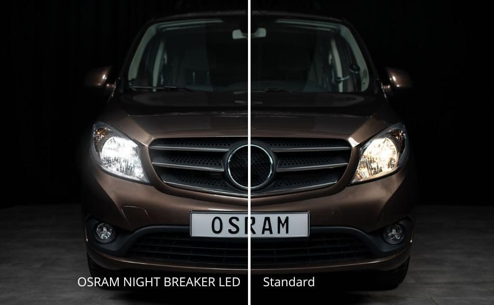 Osram NIGHT BREAKER LED SMART H7; up to 330% more brightness; 6000K, 12V, LED high and low beam with street approval, white - 64210DWNBSM-2HB