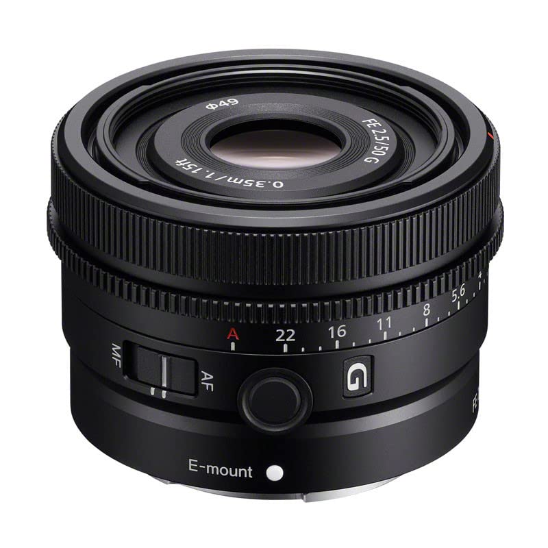 Sony FE 50mm F2.5 G Lens (SEL50F25G, Full Frame, Prime Lens, G Series, E-Mount, Compact & Lightweight, Ideal for Portraits & Street Photography, Compatible with Sony Alpha A7 Series, A6000 Series & ZV-E10) - SEL50F25G.SYX