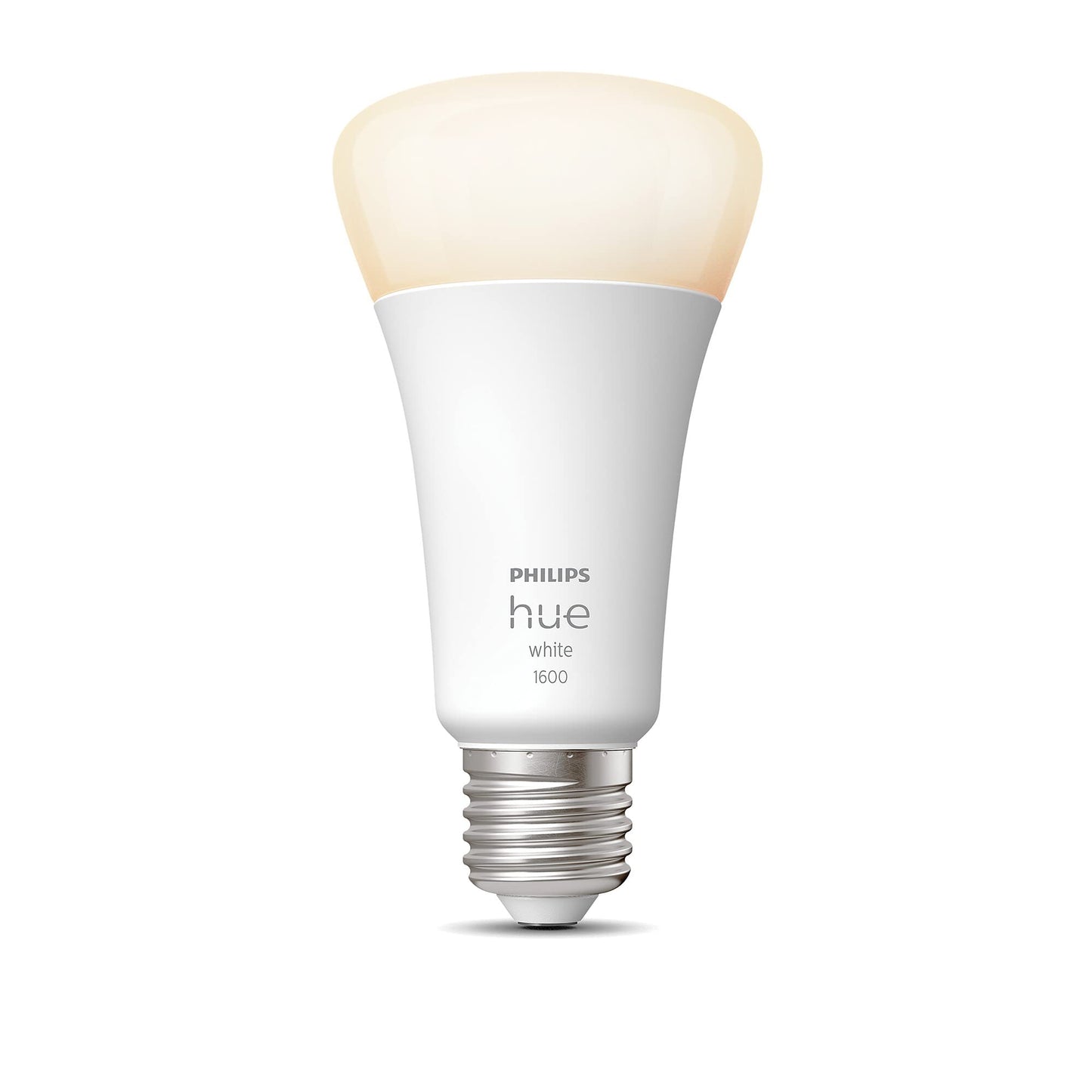 Philips Hue White E27 LED light bulb, 1600lm, warm white, dimmable, controllable via app, compatible with Amazon Alexa (Echo, Echo Dot), old generation - 929002334904