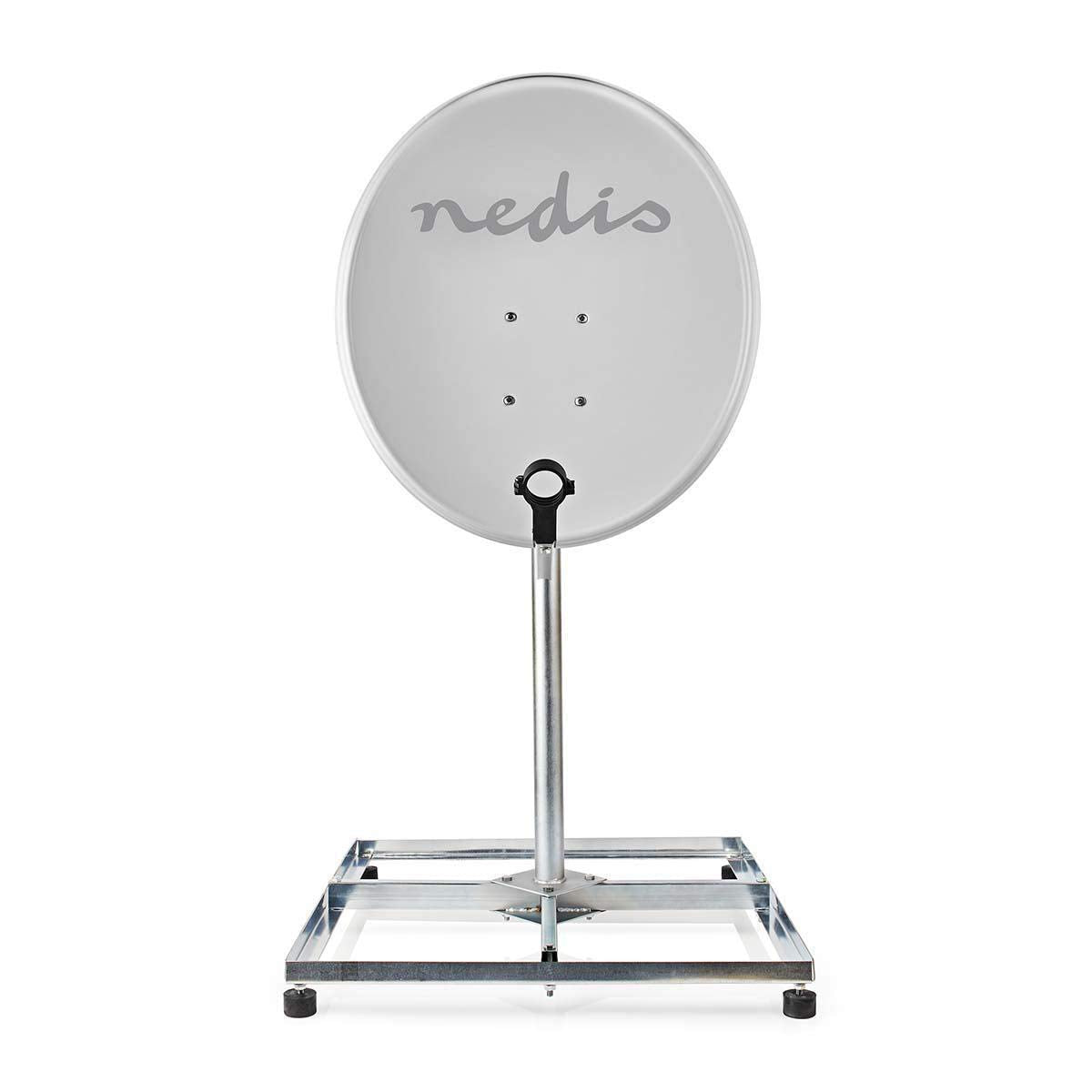 Nedis - Satellite Stand Balcony - 4 x 30 x 30 cm - Galvanized Steel - Silver - 5412810298051