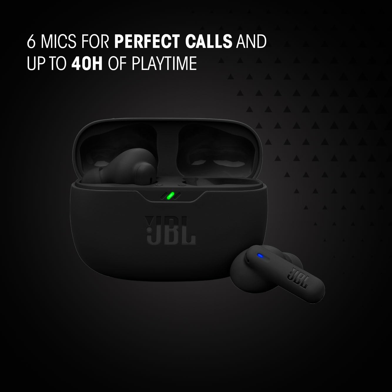 JBL Wave Beam 2, wireless Bluetooth in-ear headphones with noise canceling, 40 h playback time, JBL Pure Bass Sound, Smart Ambient technology and multipoint connection, pink - JBLWBEAM2PIK