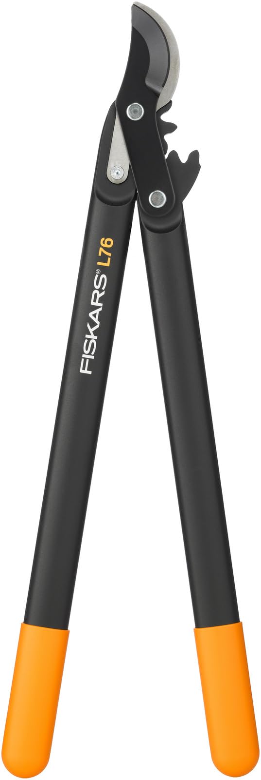 Fiskars PowerGear II Bypass Pruning Shears for Fresh Wood, Non-Stick Coating, Hardened Precision Steel, Length: 56 cm, Black/Orange, L76, 1001553