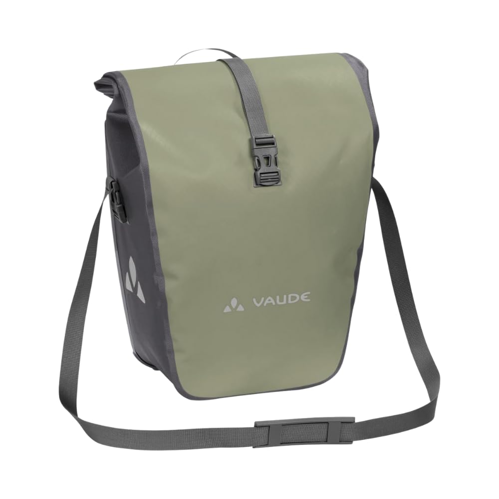 VAUDE bicycle bag for luggage rack Aqua Back Single 1 x 24 L in khaki, rear wheel bag waterproof, bicycle luggage rack bag at the back, easy attachment - Made in Germany - 124139420