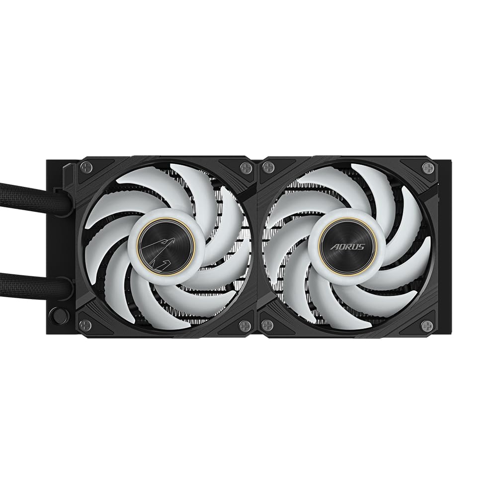 GIGABYTE AORUS WATERFORCE X II 240 AIO Liquid CPU Cooler - 2x120mm ARGB Fans, Full-Color LCD, Daisy-Chain, compatible with Intel LGA 1851 and AMD AM5 - GP-AORUS