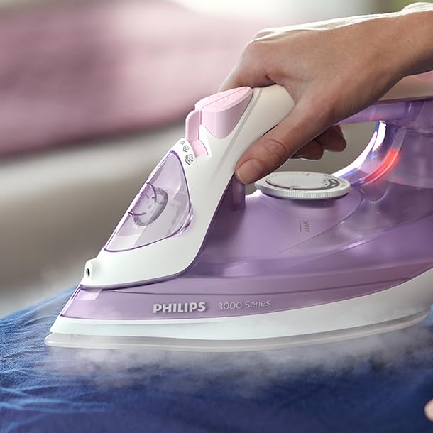 Philips 3000 Series steam iron - 2000 W, steam boost up to 140 g, even steam output 30 g/min, vertical steam, ceramic soleplate, drip stop system, 35 sec heat-up time (DST3010/30)