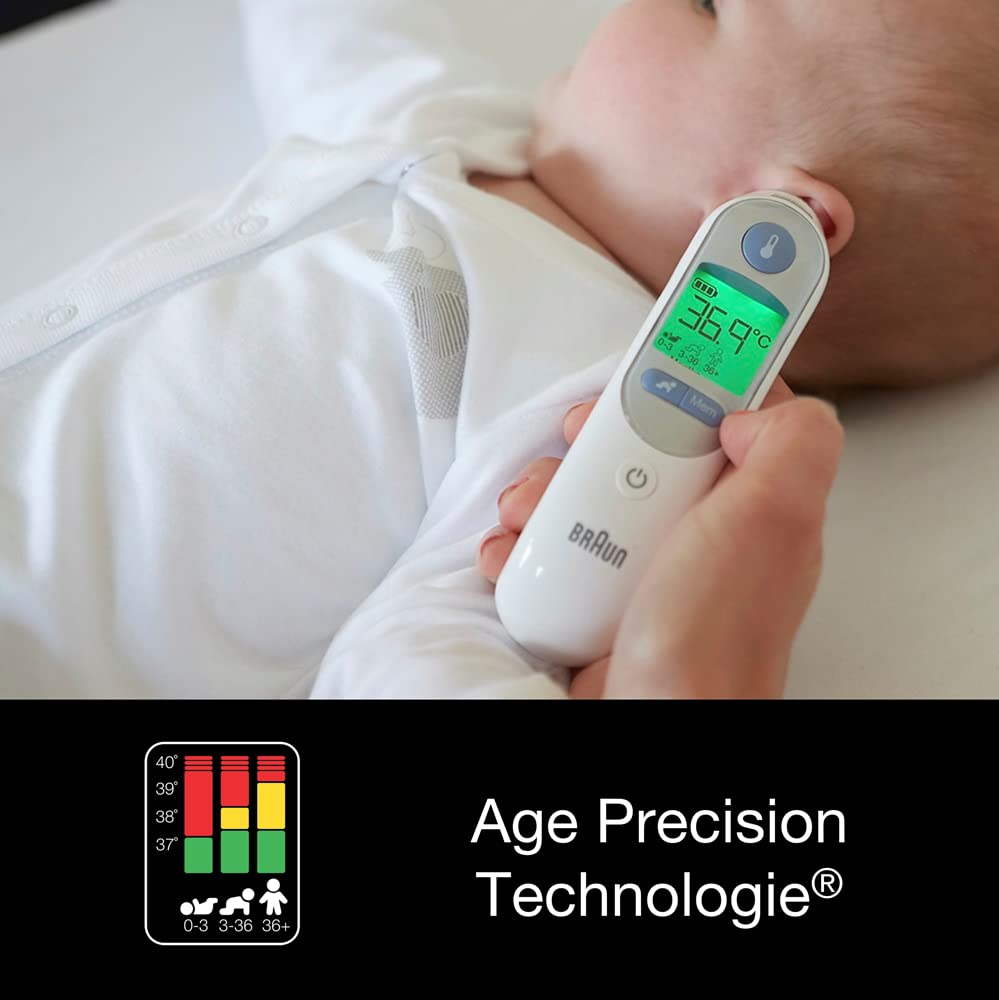 Braun ThermoScan 7 Ear Thermometer BRAIRT6520 | Age Precision Technology | Color-Coded Digital Display | Baby and Toddler Friendly | The #1 Brand Among Doctors(1)