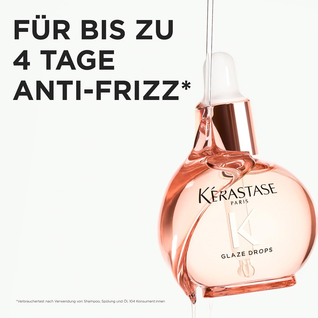 Kérastase Gloss Absolu Glaze Drops, Lightweight hair oil for long, frizz-prone hair, with wild rose oil, for ultimate shine & smoothness, 45ml - 3474637285012