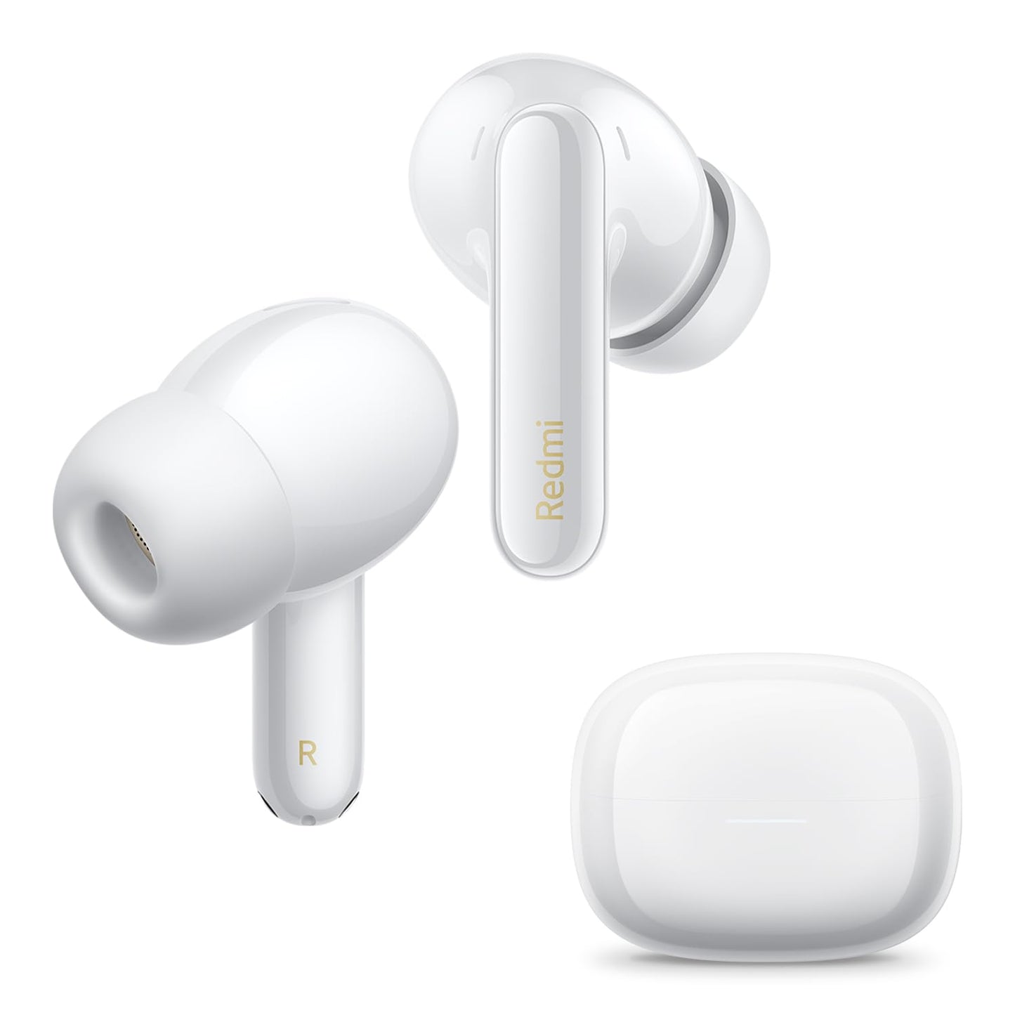 XIAOMI Redmi Buds 6 Pro White - 36h battery life, triple driver Hi-Fi sound, 55dB ANC, 20 ANC levels, 3 transparency modes, immersive 3D audio, Bluetooth 5.3, Google Fast Pair, Hi-Res Audio certificate - BHR9310GL