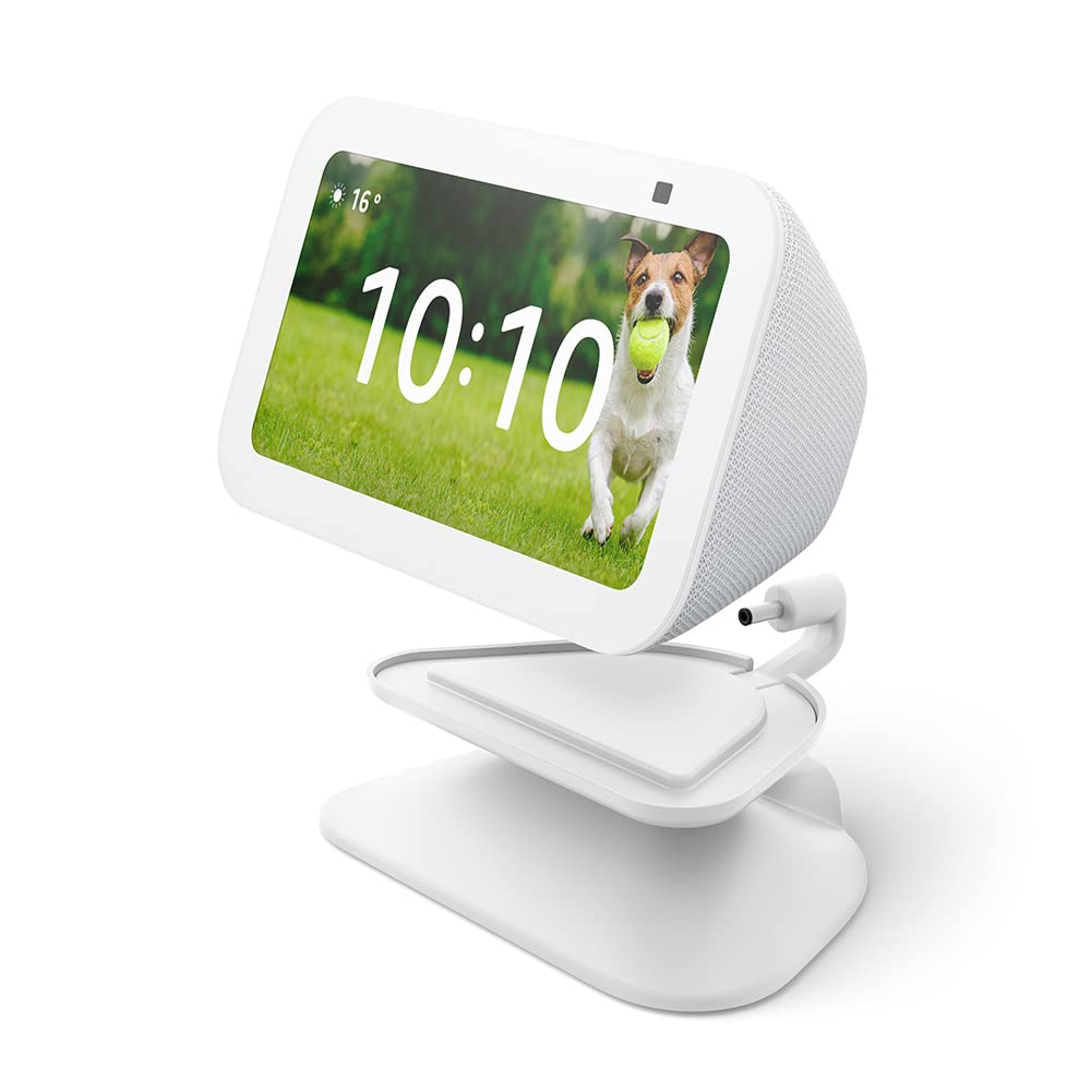 Adjustable Stand with USB-C Charging Port for Echo Show 5 (3rd Gen) | White - 53-031019
