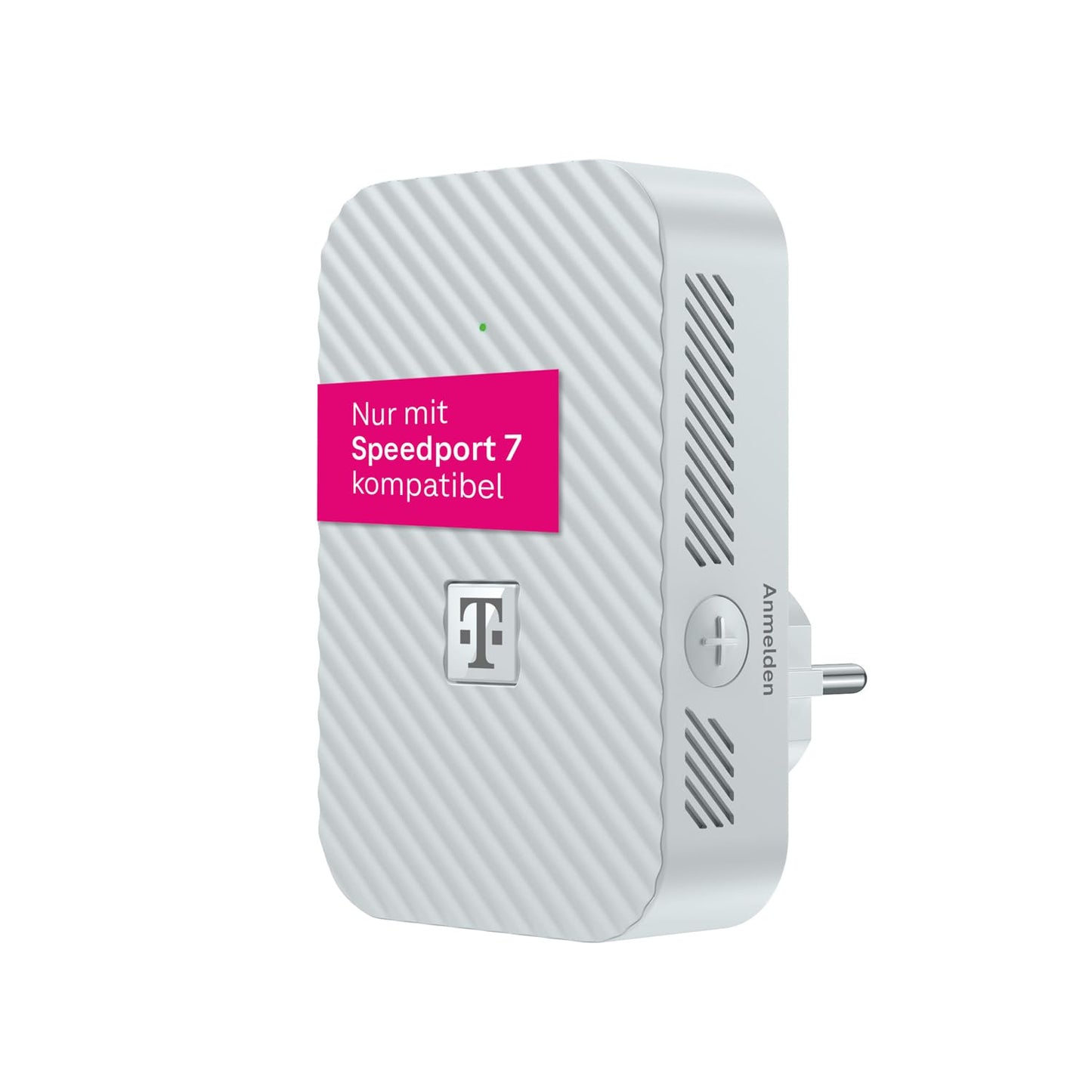 Telekom Speedport 7 Repeater - only compatible with Speedport 7 router I Wi-Fi 7 capable WLAN amplifier I 6,400 Mbit/s, mesh technology I Ideal for TV in UHD & 4K I Plug & Play via WPS, LAN connection - 40824381