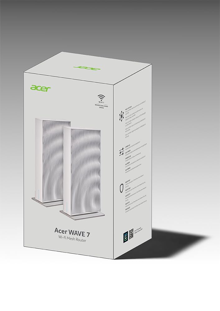 Acer Wave 7 | Wi-Fi 7 Mesh Router | Double Pack | 2.5G Ethernet - T7c