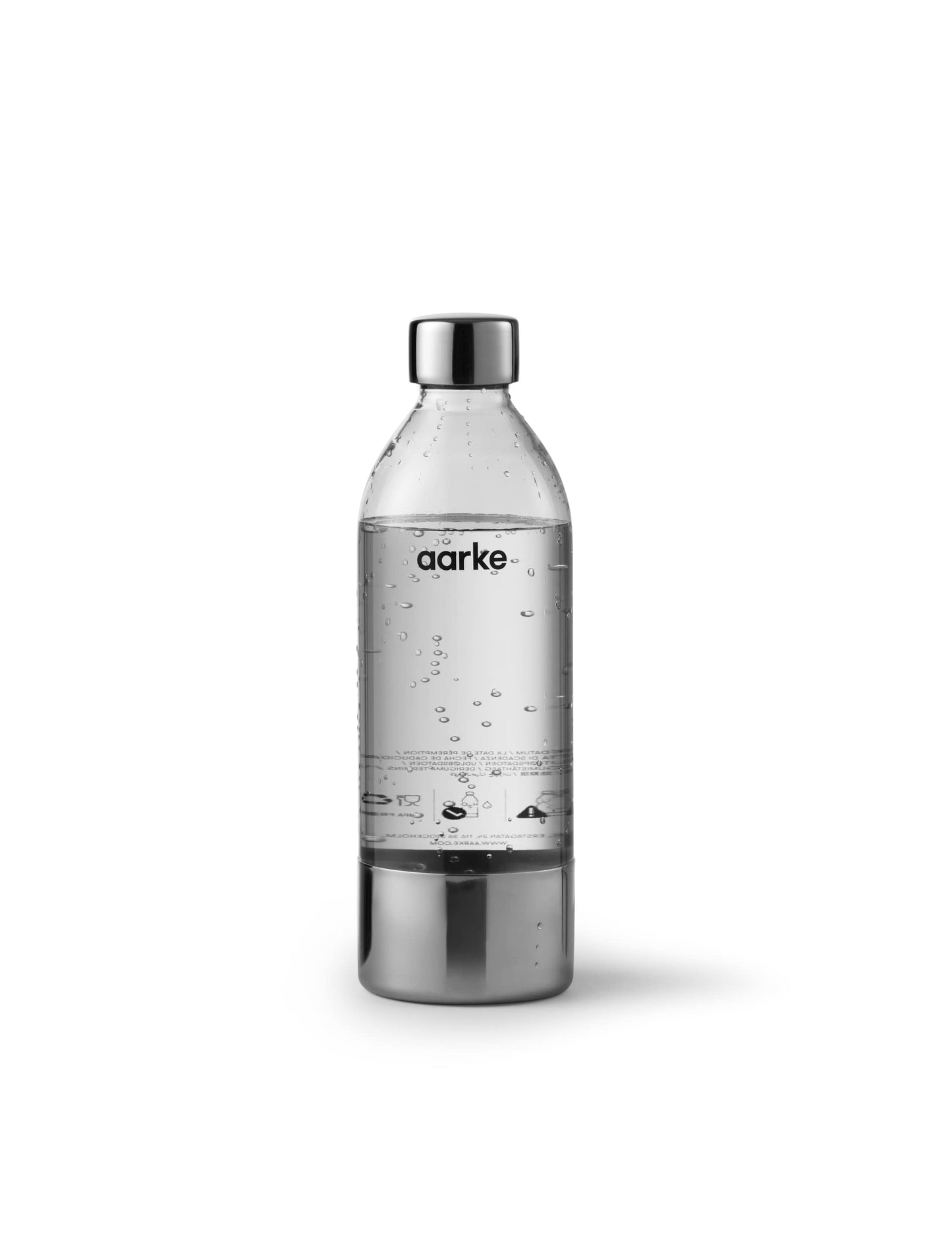 Aarke Carbonator 3, stainless steel soda maker with 2 x BPA-free bottles, sand finish - B1043-PET01