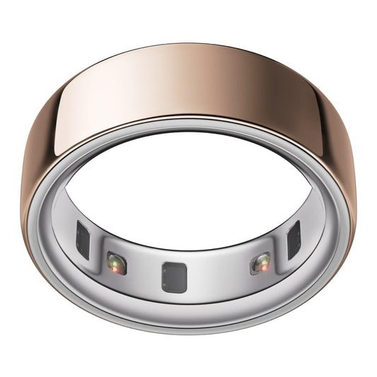 Oura Ring 4 - Rose Gold - Size 4 - Smart Ring | First measure with Oura Ring 4 Sizing Kit | Sleep Tracking Wearable - Heart Rate - Fitness Tracker - Up to 8 days battery life - JZ90-54219-04