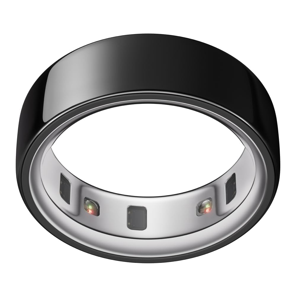 Oura Ring 4 - Black - Size 15 - Smart Ring | First measure with Oura Ring 4 Sizing Kit | Sleep Tracking Wearable - Heart Rate - Fitness Tracker - Up to 8 days battery life - JZ90-54144-15
