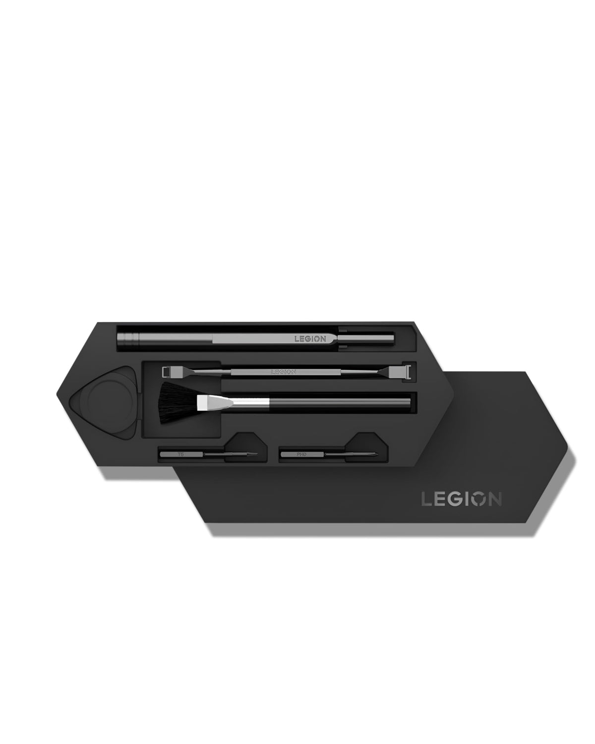 Lenovo Legion Set de curățare și unelte, unelte durabile pentru a menține performanța PC-ului dumneavoastră Legion, include o geantă de depozitare și o cârpă de curățare. - GXH1N59367