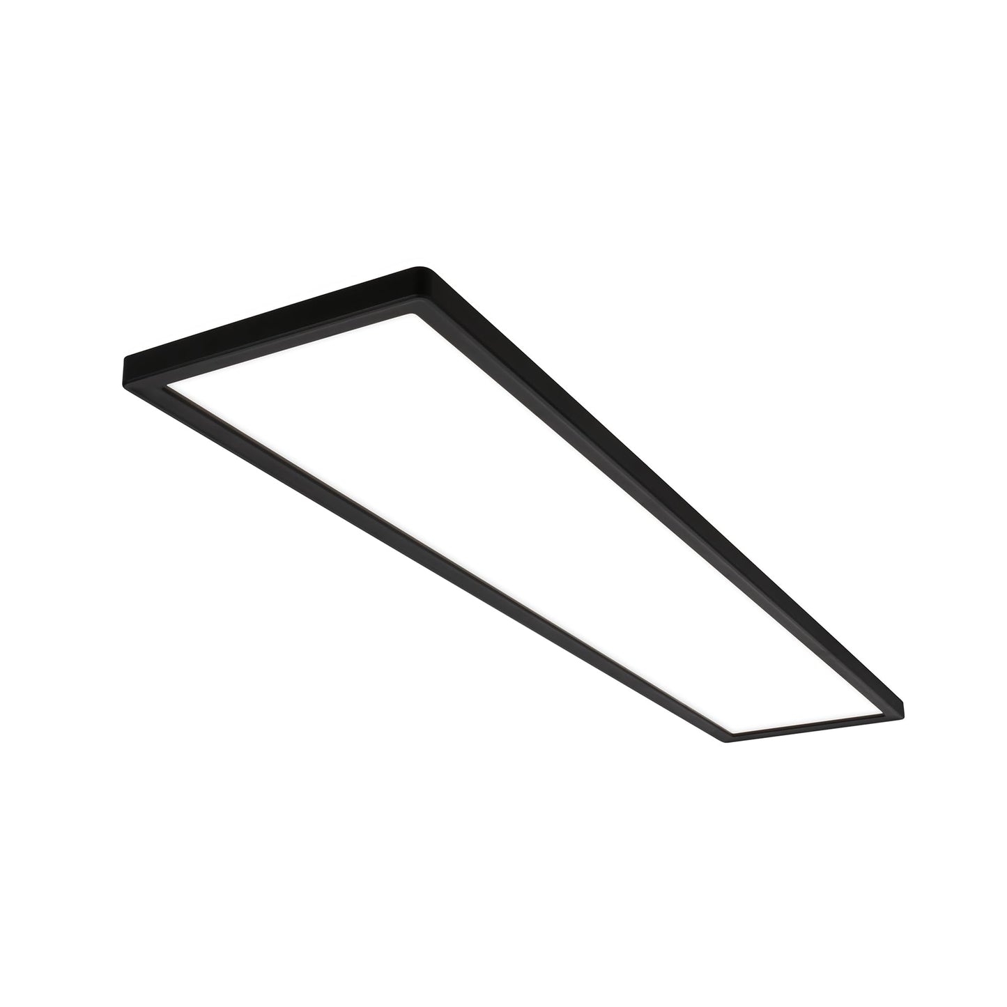 BRILONER - LED ceiling lamp 98cm with indirect light, 3cm flat, 36W 4800lm, neutral white light, lamp, ceiling light, living room lamp, LED panel, kitchen lamp, ceiling lighting, 98x20cm, black - 7519415