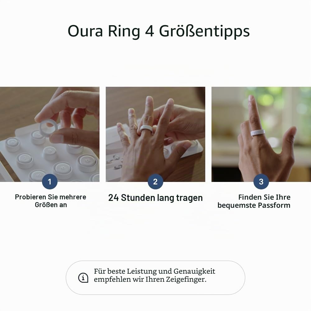 Oura Ring 4 - Brushed Silver - Size 4 - Smart Ring | Measure First with Oura Ring 4 Sizing Kit | Sleep Tracking Wearable - Heart Rate - Fitness Tracker - Up to 8 Days Battery Life - JZ90-54220-04