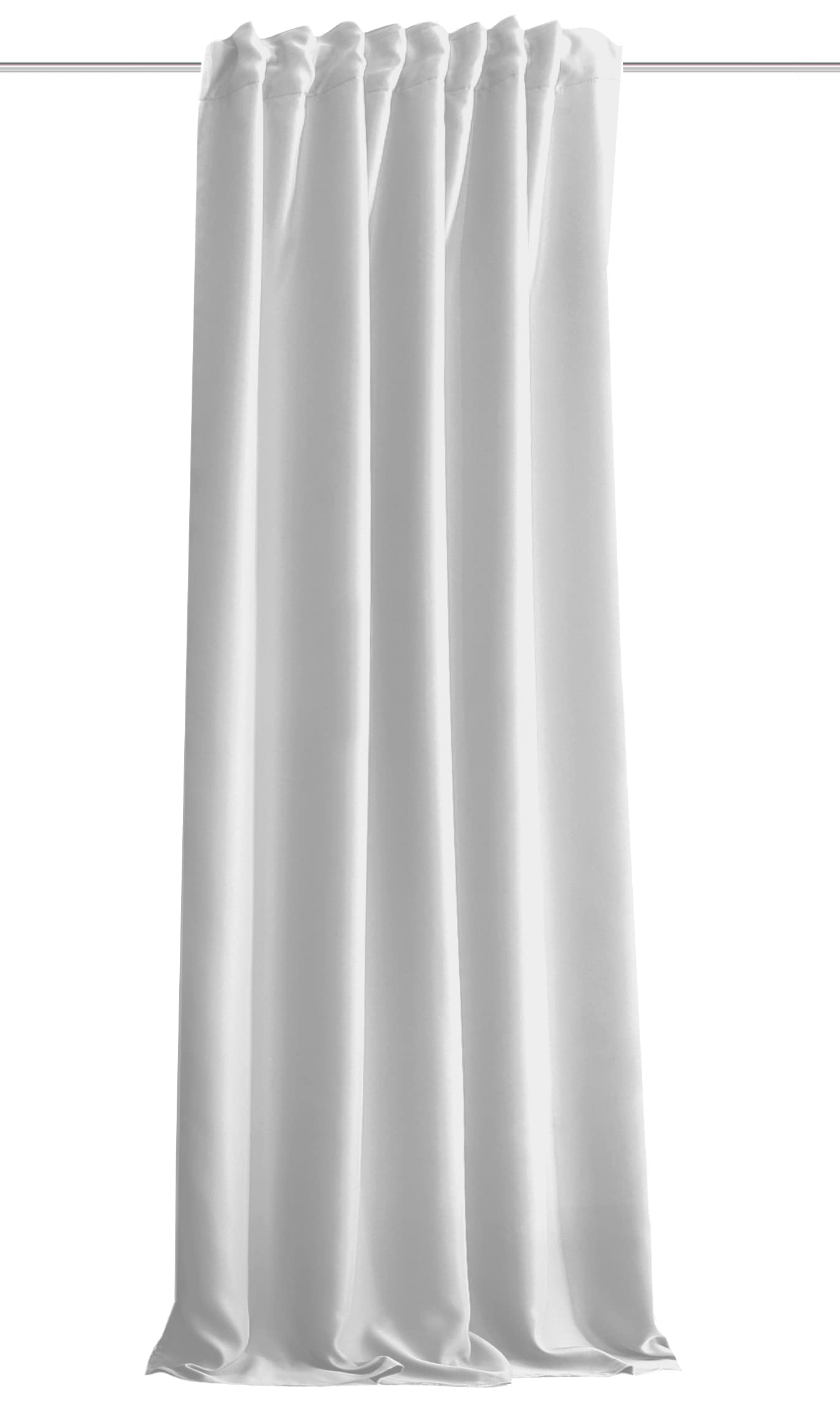 HOMEbasics | Acoustic curtain Uni | ACUSTICO | Noise, heat, cold and draft protection + darkening | off-white/light gray | 245x135cm - 085970-1009