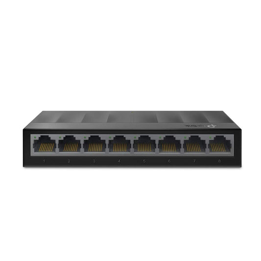 TP-Link LS1008G 8-Port Desktop Switch (8 x Gigabit Auto-Negotiation RJ45 Ports, IEEE 802.3X, Plug and Play, energy saving, plastic housing for easy table or wall mounting) black