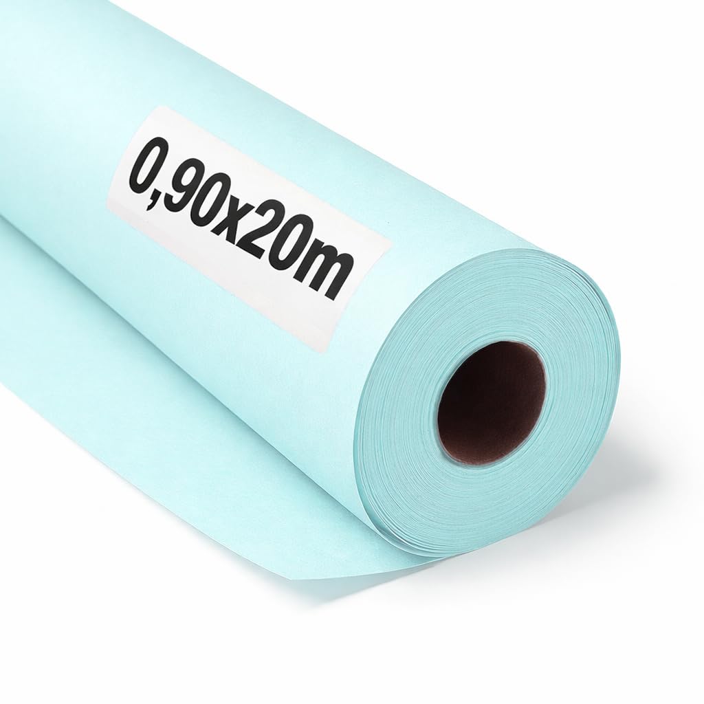 OFITURIA Kraft Paper Blue Pastel - Roll 0.90 × 20 m - 3 Rolls - Wrapping Paper and Packaging Paper - Craft Paper for DIY, Decoration and Sewing Patterns - Tear-Resistant and Easy to Cut - COM620-parent2
