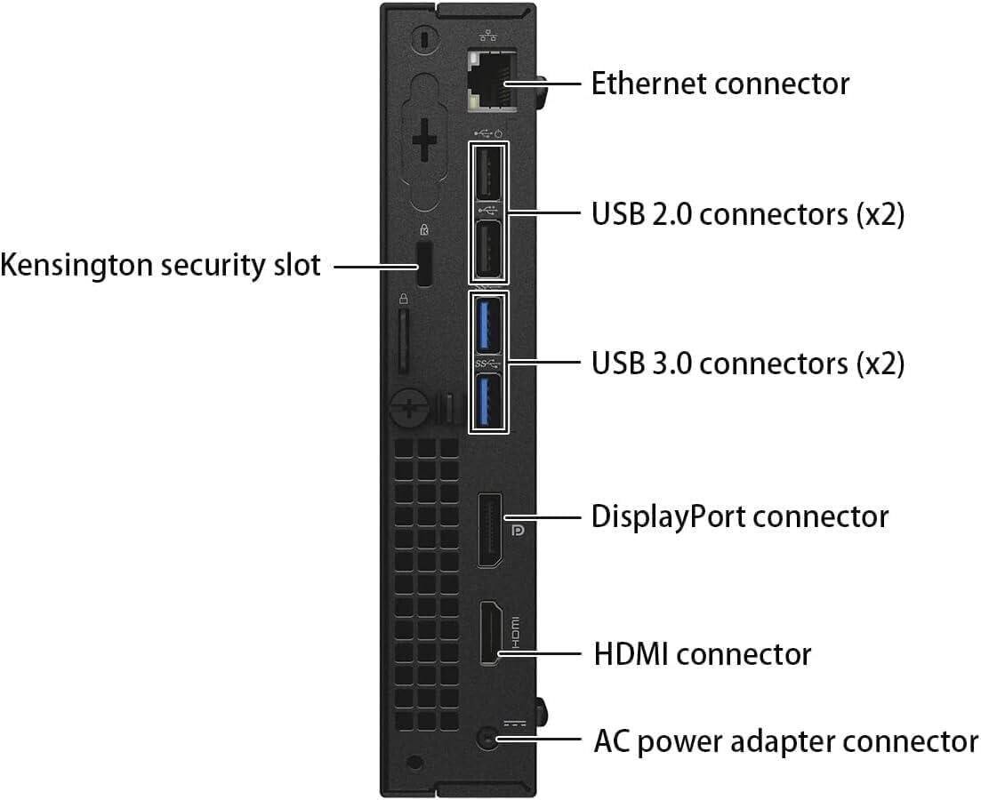 Dell Optiplex 3040 Mini Computer PC with 24 inch monitor, Intel Core i5-6500, 8GB RAM, 256GB SSD, US Keyboard QWERTY, WiFi, Bluetooth, Windows 11 Pro (Renewed)