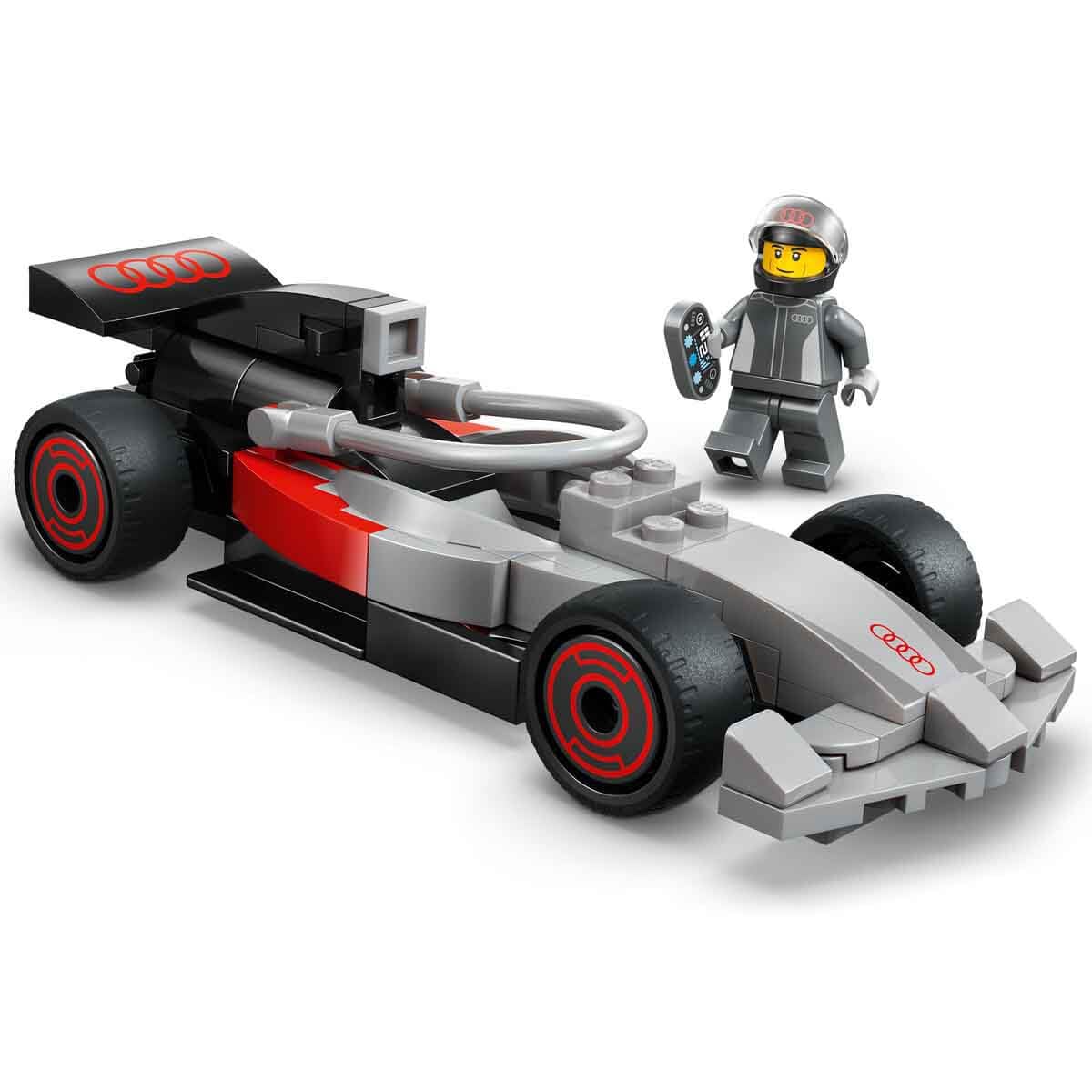 LEGO City F1 Truck with Audi F1 racing car - toy model building with 3 minifigures and vehicle lifting function - gift idea for boys aged 7 and up and motorsport fans - 60493