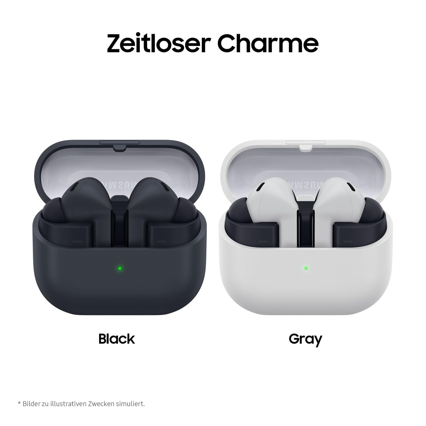 Samsung Galaxy Buds3 FE, wireless in-ear headphones incl. mobeen soft clear case, balanced sound, 360 audio, active noise cancellation & clear call, AI headphones with Gemini, gray - SM-R420