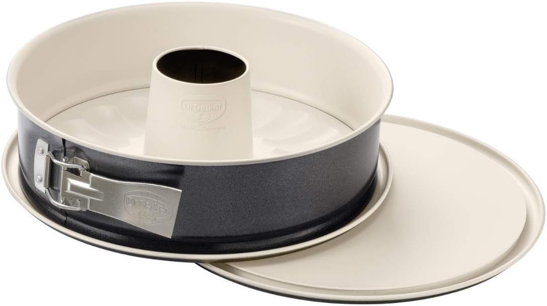 Dr. Oetker springform pan with flat and tube base Ø 26 cm Baking Trend – baking pan with ceramic-reinforced non-stick coating, extra high edge, heat-resistant up to 230°C, leak-proof - 4851
