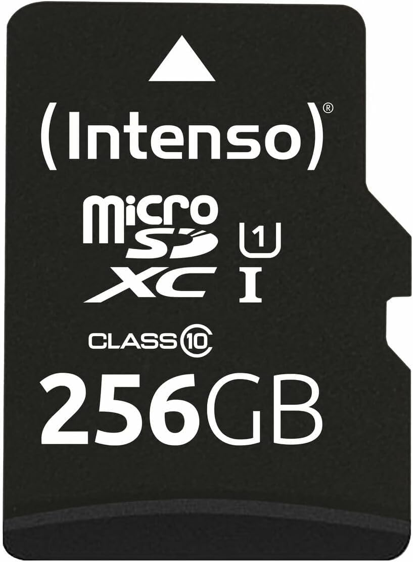 Intenso Premium microSDXC 256GB Class 10 UHS-I memory card incl. SD adapter (up to 90 MB/s), black - 3423492