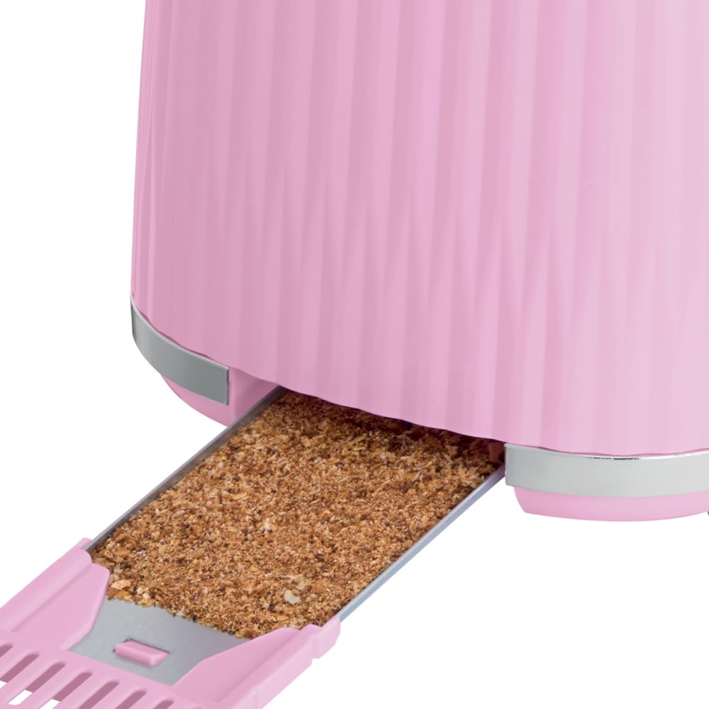 Russell Hobbs Toaster Eden Raspberry, 2-Slice, with Bun Warmer - 27372-56