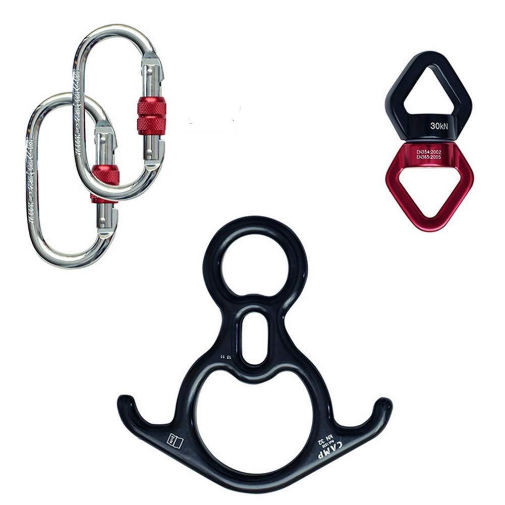 RXRENXIA Swing Swivel, 30-KN pulley, the safest accessory for hanging rotating devices with a carabiner for web tree swings, swing adjustments, aerial dance, children's swings, hammocks. - 201-005-385