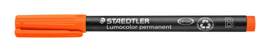 STAEDTLER Lumocolor 314 Permanent Marker - Orange, Pack of 10, B - 314-4