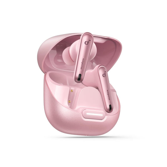 Soundcore by Anker Liberty 4 NC Wireless Earbuds with Noise Canceling, 98.5% Noise Canceling, Adaptive Noise Canceling for Ears and Surroundings (Pink) (Refurbished) - A3947