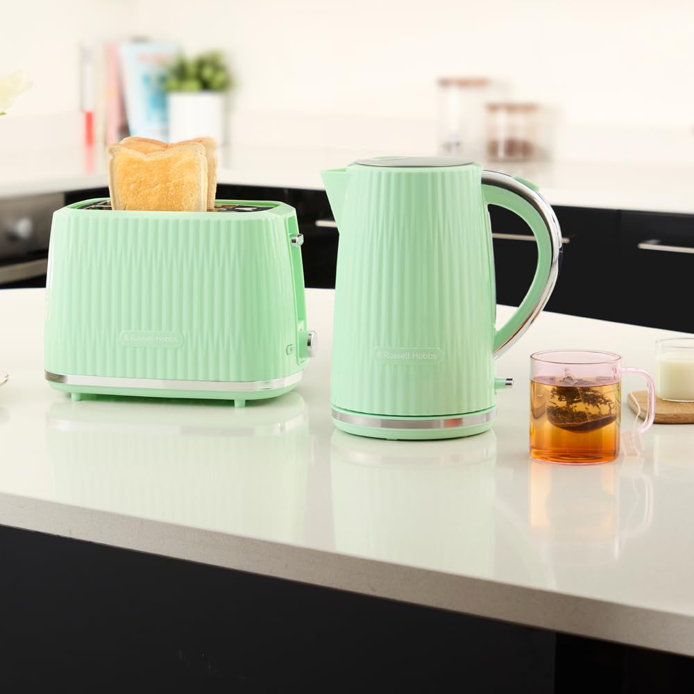 Russell Hobbs Toaster Eden Pistachio Stainless Steel, 2-Slice, 27374-56