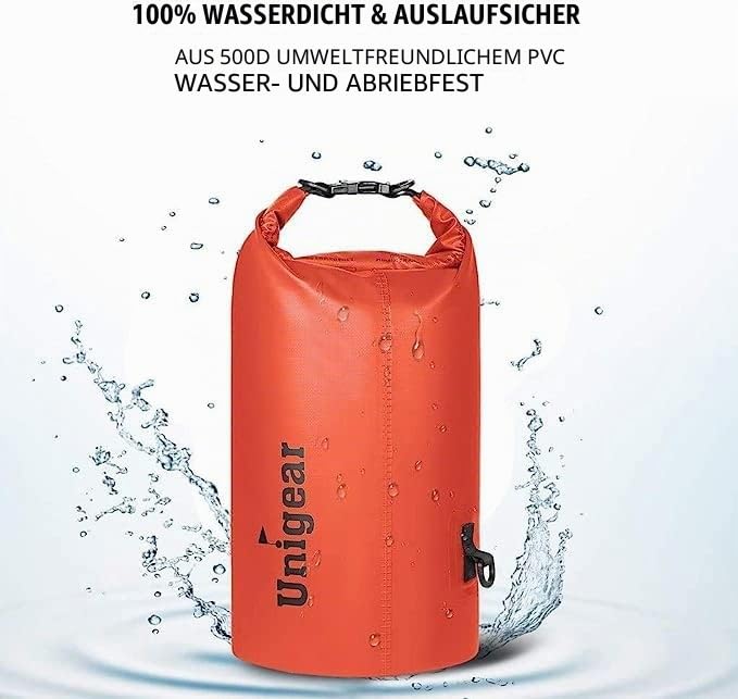 Unigear geantă impermeabilă, rezistentă la apă, pentru drumeții, caiac, pescuit, rafting, camping, schi, cu omagiu gratuit - MDN01187