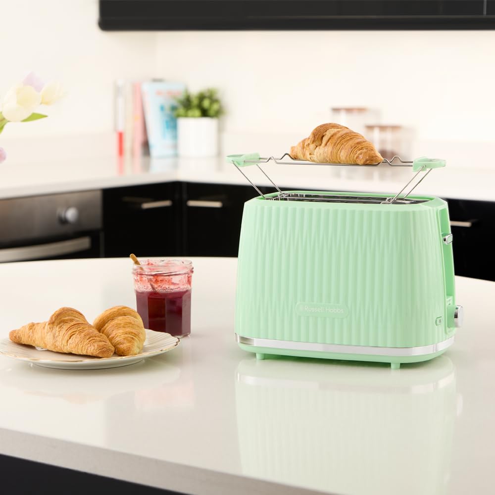 Russell Hobbs Toaster Eden Pistachio Stainless Steel, 2-Slice, 27374-56