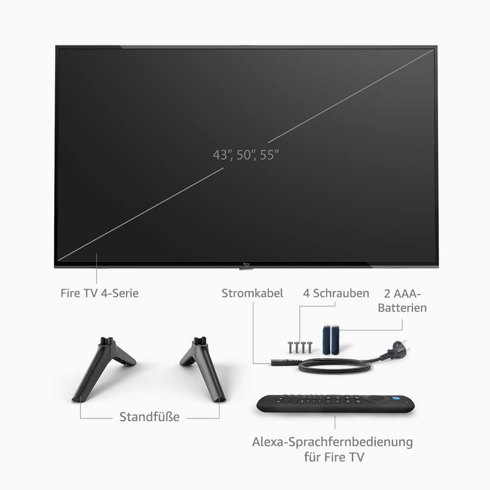 Certified and refurbished Amazon Fire TV 4-Series Smart TV with 55 inches (140 cm), 4K UHD - 4K55N400D