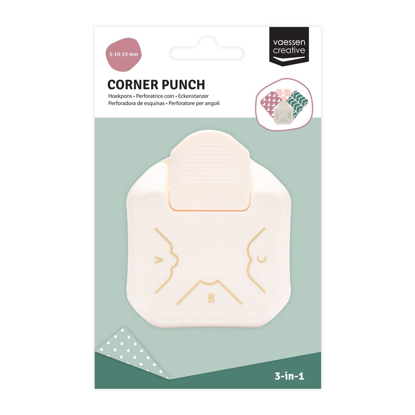 Vaessen Creative 3-in-1 Corner Punch Decorative 2137-091