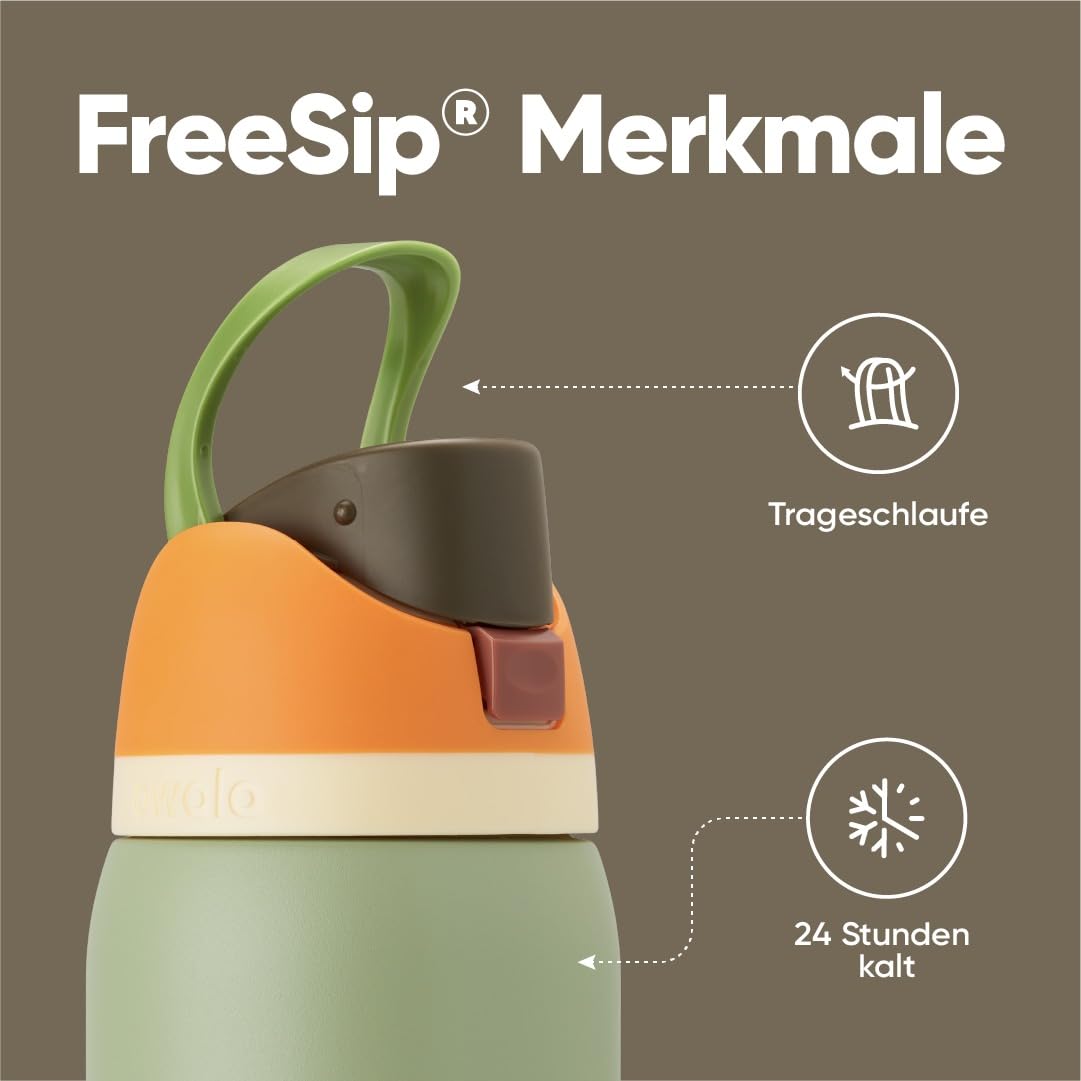 Owala FreeSip Insulated Stainless Steel Drinking Bottle with Straw, 945ml - BPA Free, Ideal for Sports, Fitness, Outdoors and Travel, Camo Cool - C06102
