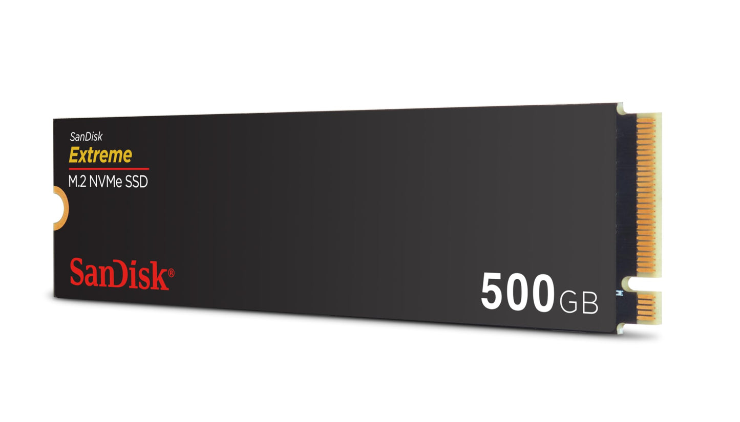 SanDisk Extreme M.2 NVMe SSD 500 GB (Internal SSD, PCIe Gen 4.0, up to 5,000 MB/s, nCache technology, 5 year warranty), Solid State Drive - SDSSDX3N-500G-G26