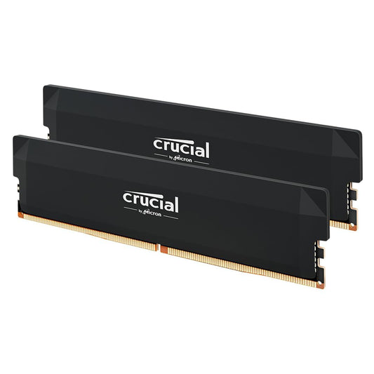 Crucial Pro DDR5 RAM 64GB Kit (2x32GB) 6400MHz CL40, Overclocking Gaming, Intel XMP 3.0 / AMD EXPO, PC Computer RAM, Black - CP2K32G64C40U5B
