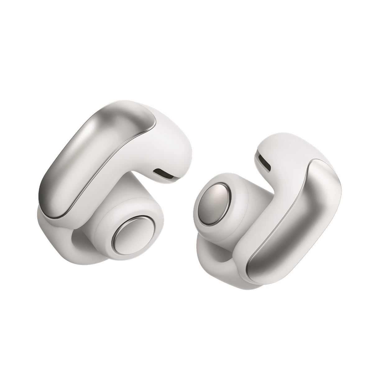 Bose Ultra Open Earbuds with Bluetooth and OpenAudio technology, Clip On headphones, wireless Open Ear Earbuds, immersive audio, up to 48 hours battery life, Smoke White - 881046-0020