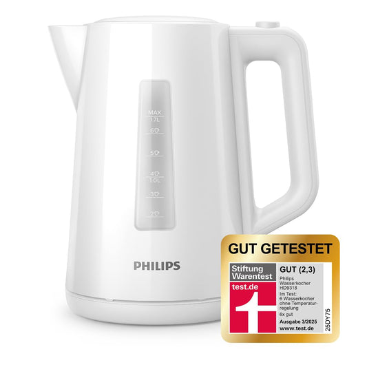 Philips kettle - 1.7 L capacity with control display, pirouette base, white (HD9318/00)