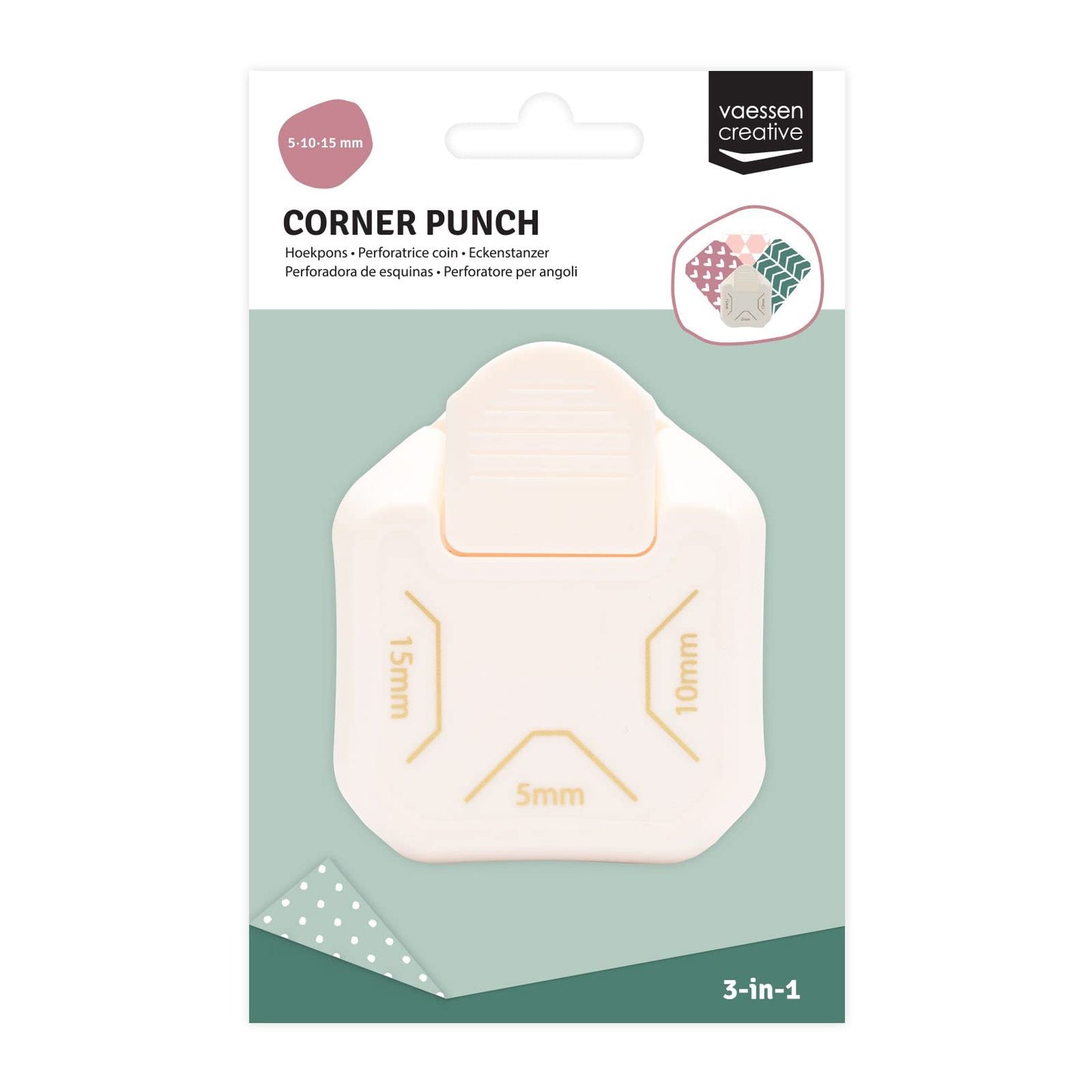 Vaessen Creative 2137-092 3-in-1 corner punch
