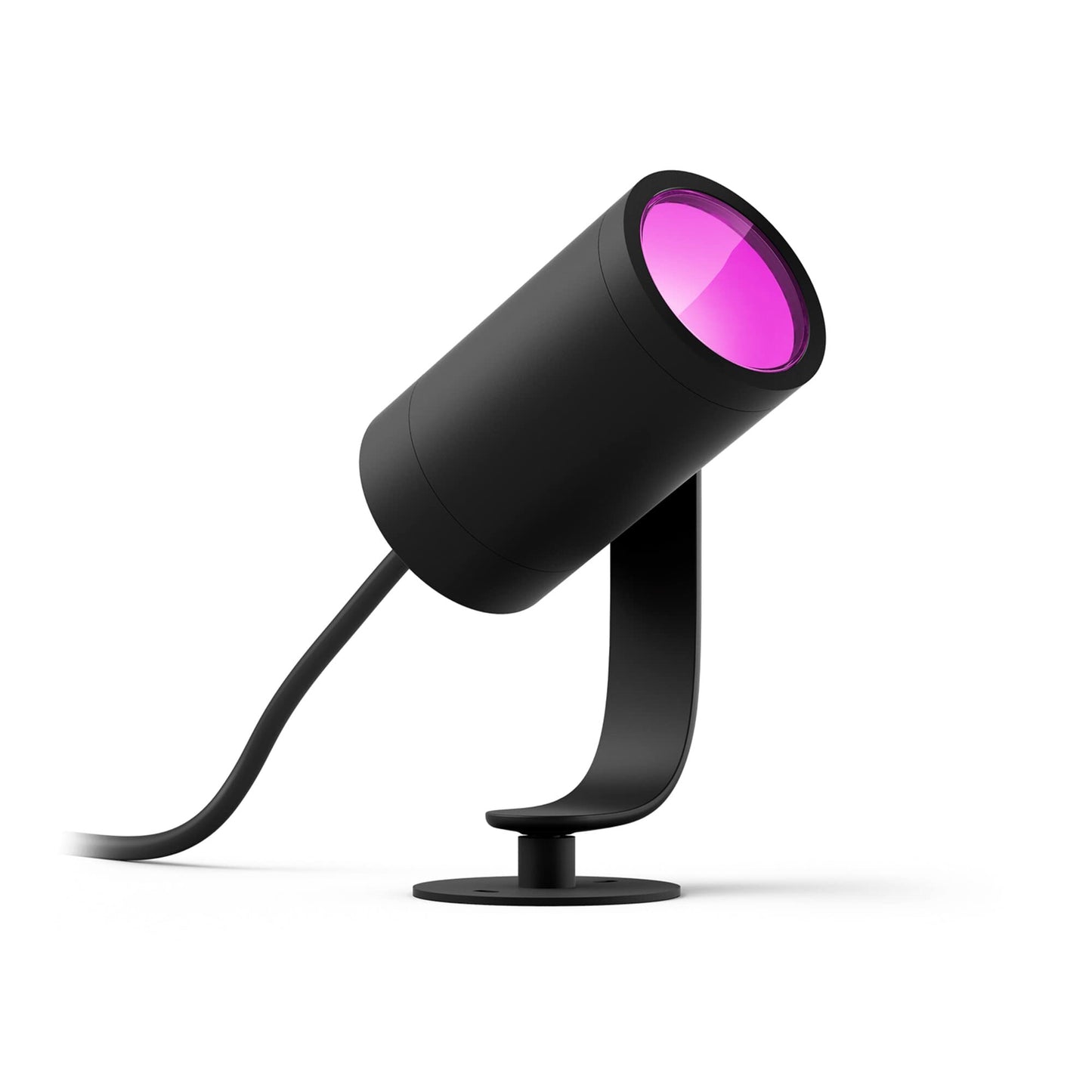Philips Hue White & Color Ambiance Lily garden spot standard set with 40W power supply (590 lm), dimmable outdoor light with 16 million colors, light control via voice or app, black - 915005671701
